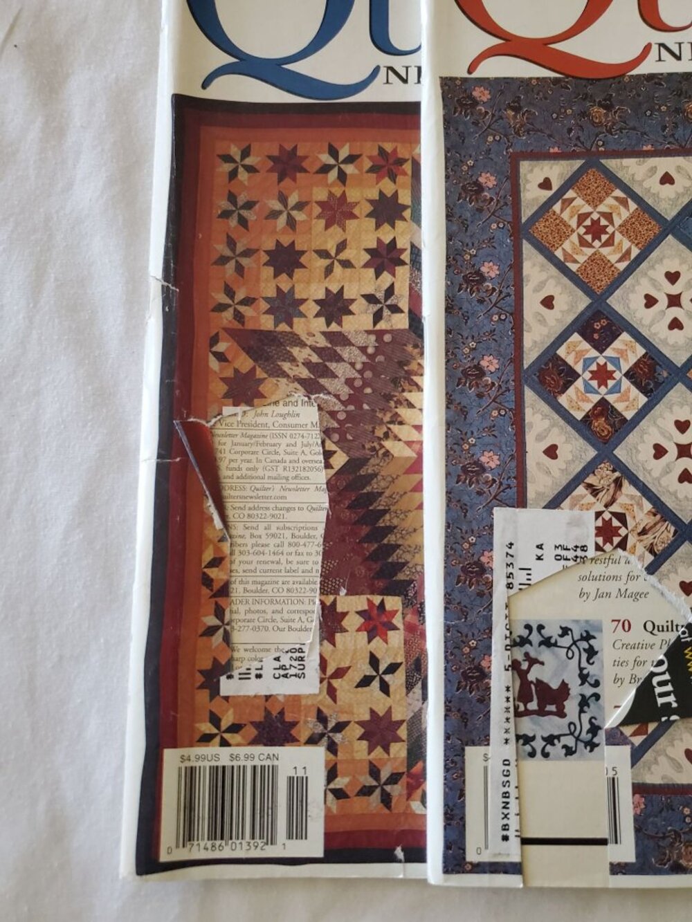 Quilters Newsletter Magazines 1987-2005 10 Vintage Issues Mostly 90s - Picture 3 of 9